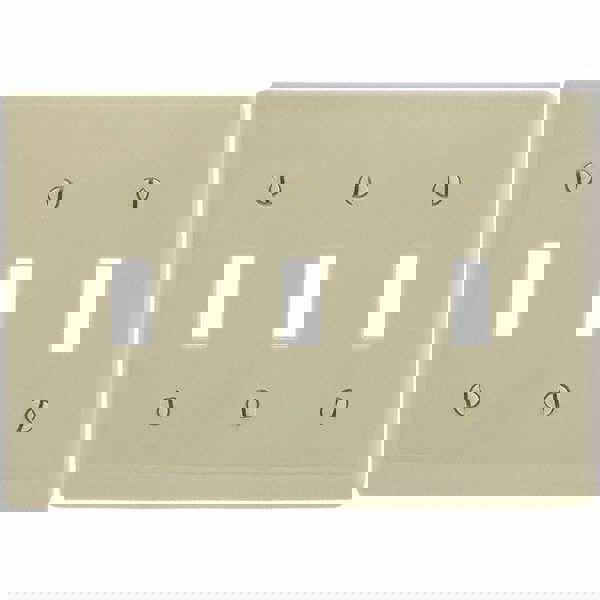 Wall Plates; Wall Plate Type: Switch Plates ; Color: Ivory ; Wall Plate Configuration: Toggle Switch ; Material: Thermoplastic ; Shape: Rectangle ; Wall Plate Size: Standard